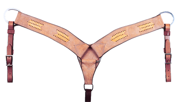 Natural 2-3/4" Roughout and Rawhide Breast Collar