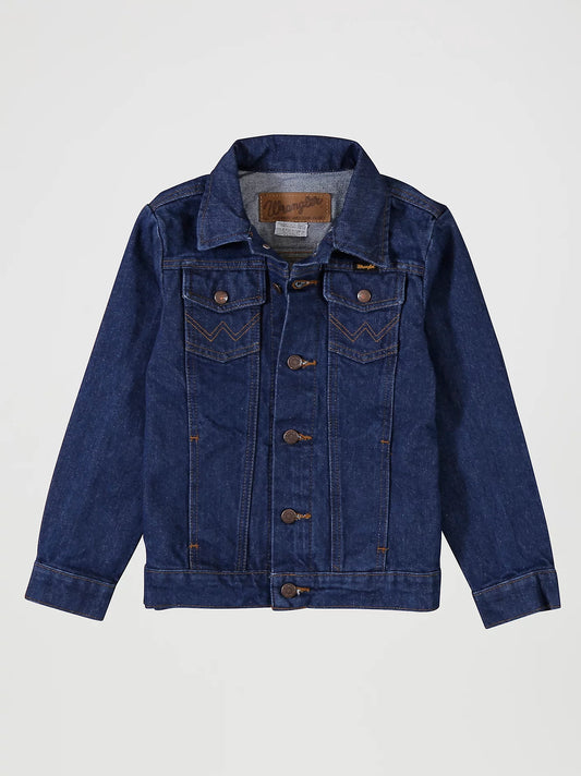 Wrangler Boy's Cowboy Cut Unlined Denim Jacket-Prewashed