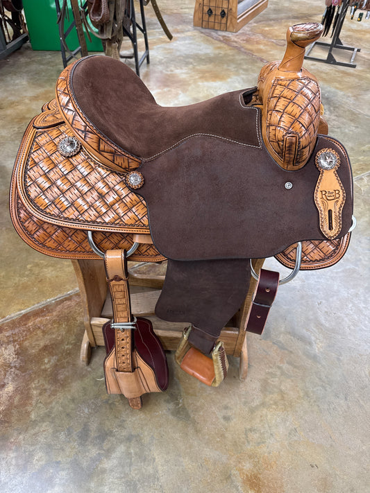 R Bar B Team Roper Saddle, 15" Seat