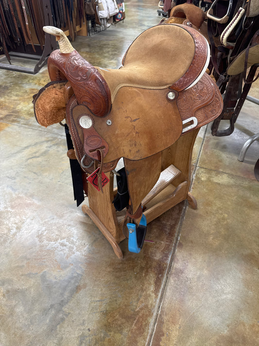 Used Billy Cook Saddlery Barrel Saddle, 16" Seat