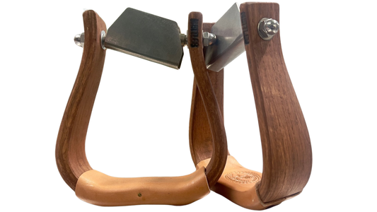 Nettles 2" Chisholm Gunstock Oiled Stirrup with Leveler