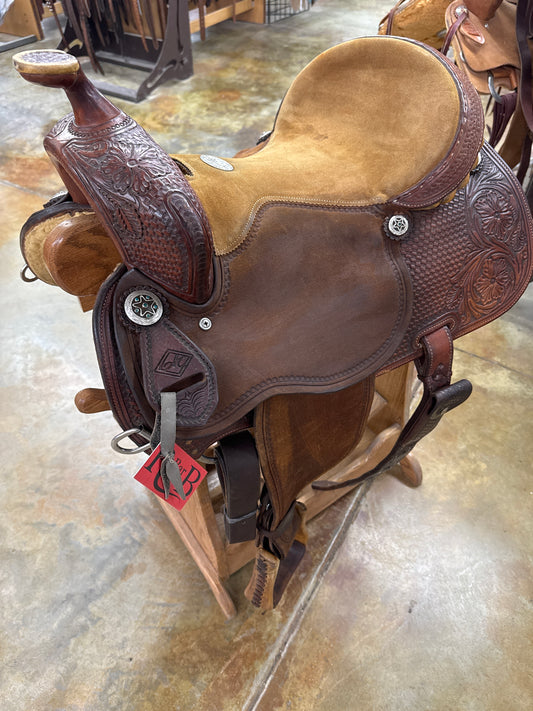 Used Martin Sherry Cervi Barrel Saddle, 14.5" Seat