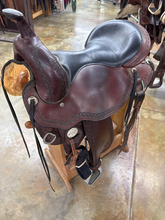 Used Circle Y Just B Natural Trail Saddle, 17" Saddle