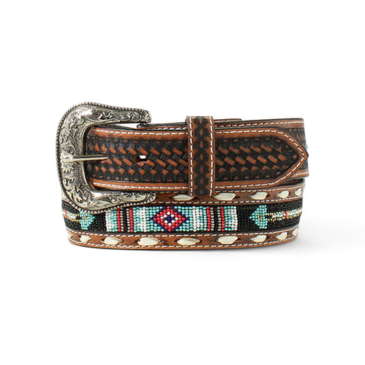 Ariat Men's Arrow & Southwest Beaded Inlay Belt