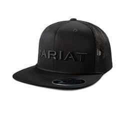Ariat Men's 3D Embroidery Black Ball Cap