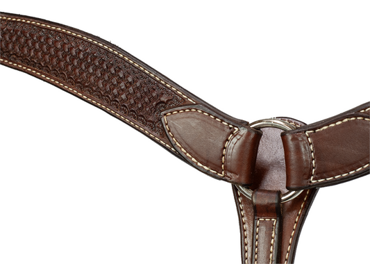 Pony Chocolate Basketweave Breast Collar