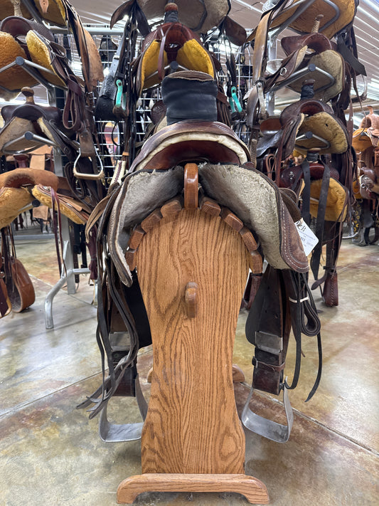 Used Wade Style Ranch Saddle, 16" Seat