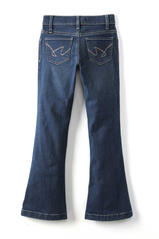Cruel Girl's Violet Mid Rise Dark Stonewash Trouser Jeans