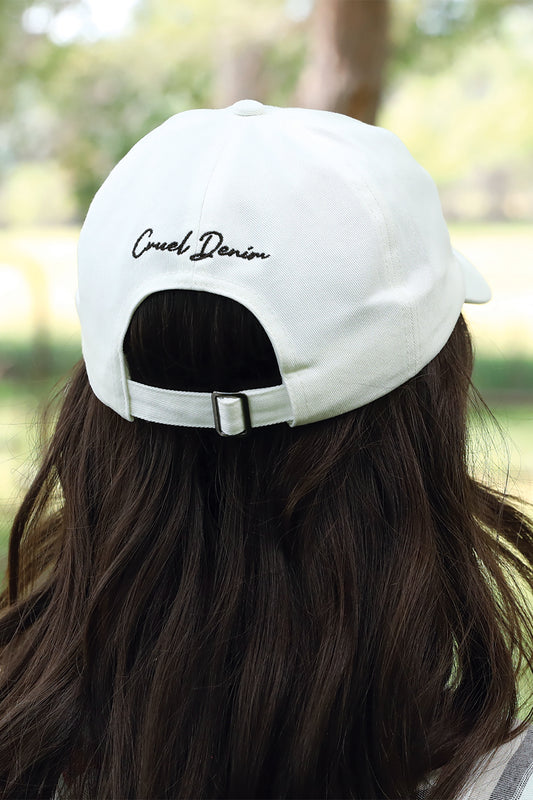 Cruel Denim Women's White Bronc Ball Cap