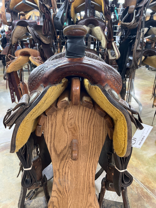 Used Billy Cook Jody Ramer Team Roper Saddle, 15.5"