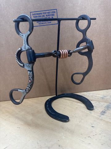 Garren Silver Mounted Dog Bone w/ Copper Rings