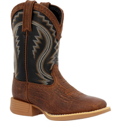 Durango Lil' Rebel Pro Big Kid's Acorn Black Onyx Western Boot
