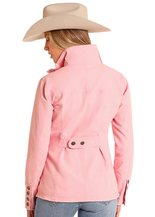 Powder River Women's Baby Pink Canvas Jacket