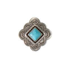 Double S Diamond Turquoise Scarf Slide