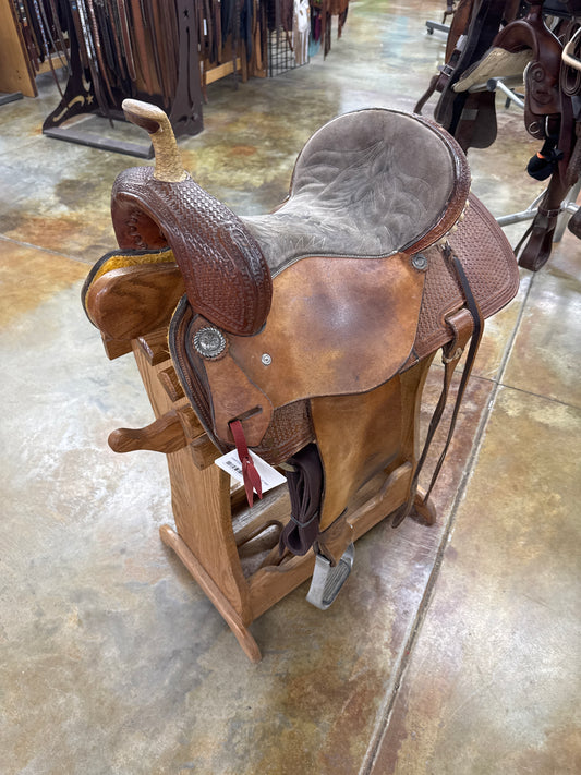 Used Corriente Barrel Saddle, 15" Seat