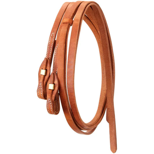 Berlin Custom Leather Split Reins w/Quick Change Ends-5/8" x 8'