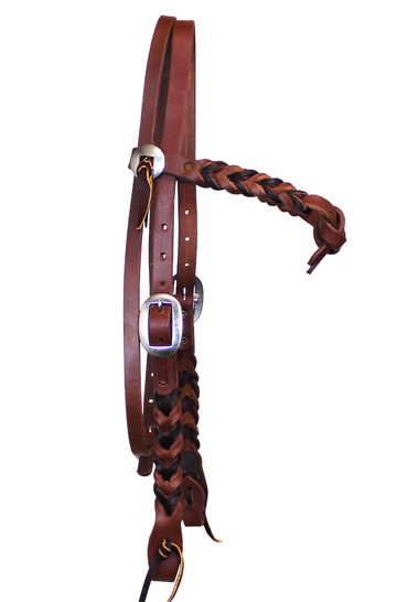 Oiled Braided Futurity Knot Browband Headstall