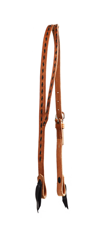Cowboy Buck Stitch Slit Ear Headstall