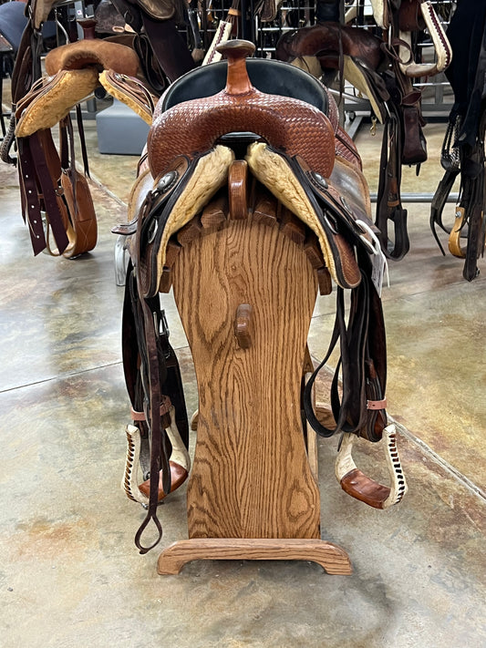 Used Crates Meleta Brown Barrel Saddle, 14.5" Seat