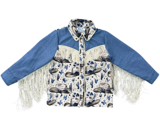 Shea Baby Toddler/Girl Rancher Cowgirl Long Sleeve Pearl Snap Shirt