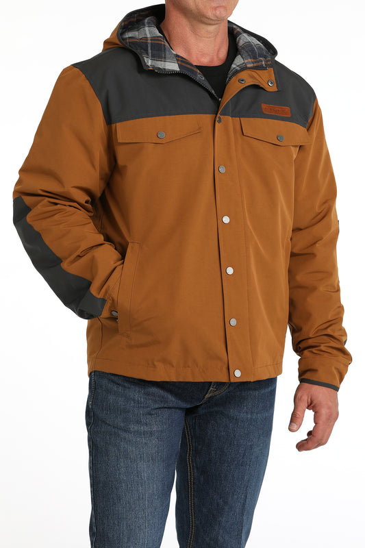 Cinch Men's Brown/Charcoal Canvas Barn Coat