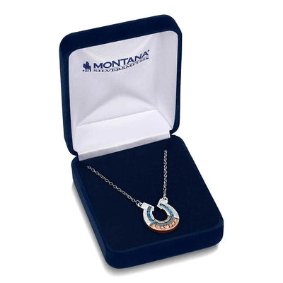 Montana Silversmiths Inner Light Turquoise Horseshoe Necklace