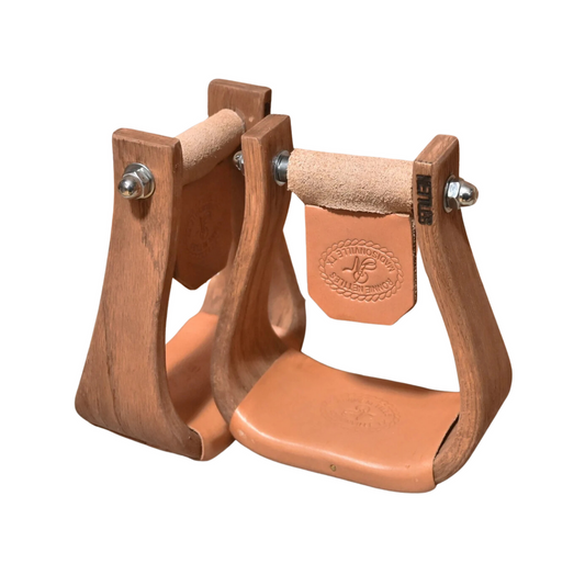 Nettles 4" Gunstock Oiled Chisholm Stirrups