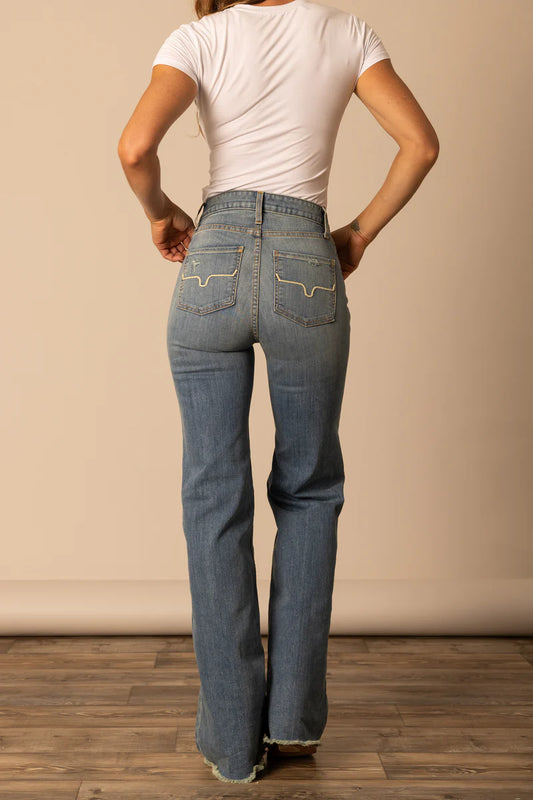 Kimes Women's Olivia High Rise Stovepipe Blue Jean