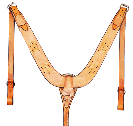 Natural Roughout and Rawhide Pulling Collar