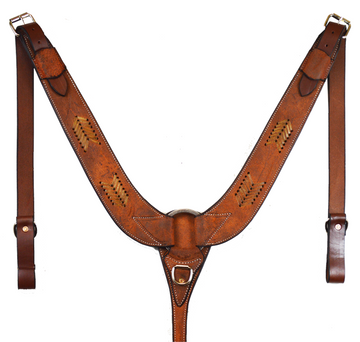 Dark Oil Roughout and Rawhide Pulling Collar