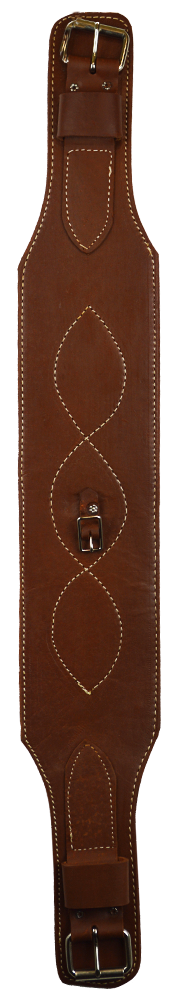 5" Stitched Leather Rear Girth - Dark Oil