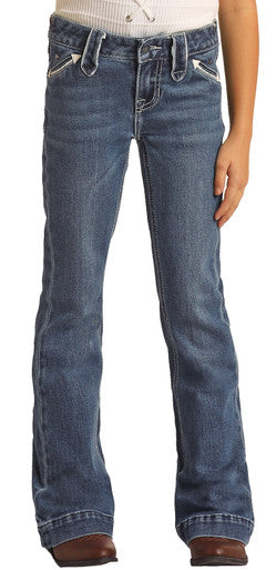 Rock & Roll Girl’s Extra Stretch Medium Wash Trouser Jean