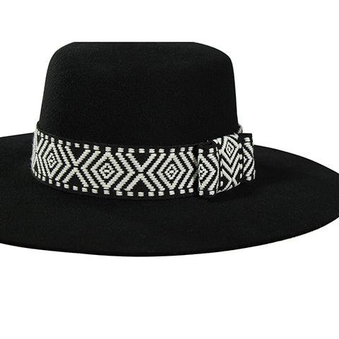 Twister 1-1/2" White and Black Hatband