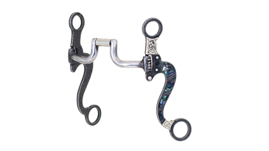 Cowboy Tack Black Pearl Hinged Port Bit