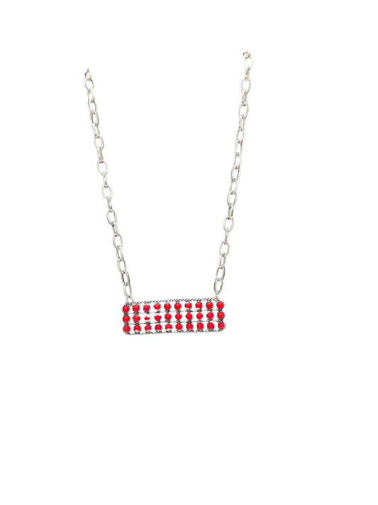West & Co. 18" Snake Eye Bar Necklace