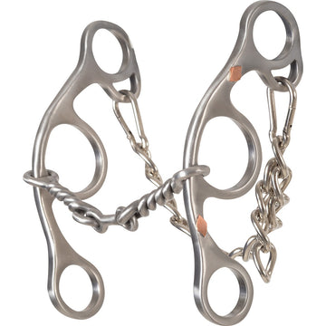 Classic Equine Sherry Cervi Diamond Shank Gag Barrel Bit with Twisted Wire Dogbone