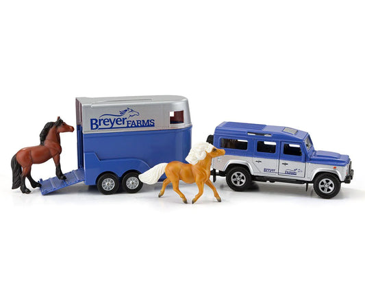 Breyer Farms Land Rover and Tag-A-Long Trailer