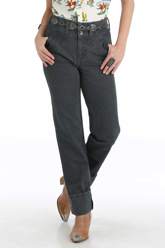 Cruel Denim Women's High Rise Gray Quinn Bareback Jeans