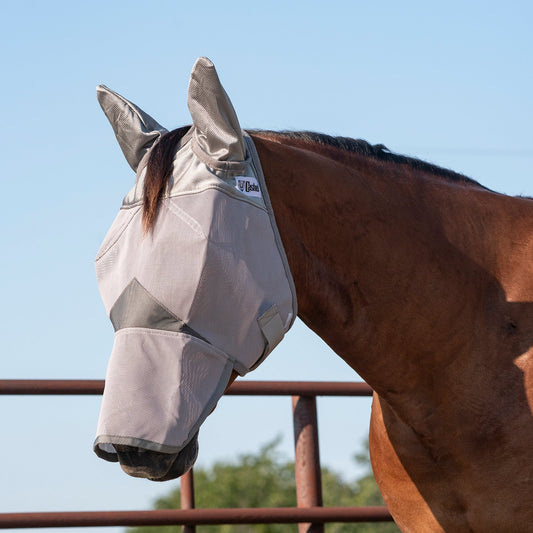 Cashel Crusader Horse Fly Mask, Long Nose and Standard Ears