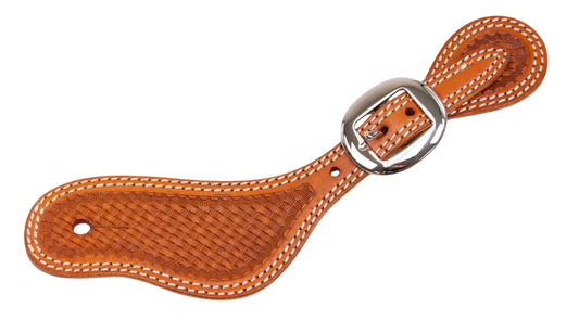 Cowboy Chrome Women's Basket Weave Spur Straps