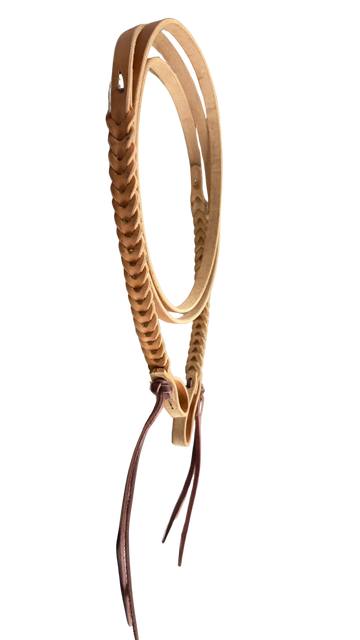 Custom Local Artisan Blood Knot Harness Leather Roping Reins w/Pineapple Knots