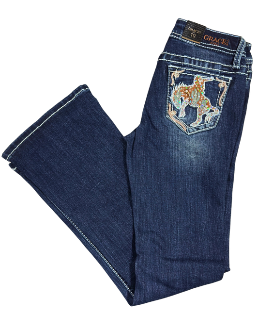 Grace In LA Girls' Desert Bronco Jeans