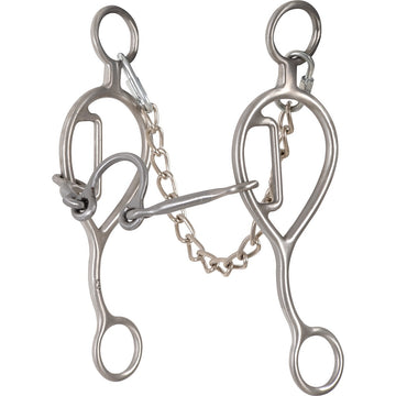 Classic Equine Les Vogt Shank Barrel Bit with Smooth Bar Port