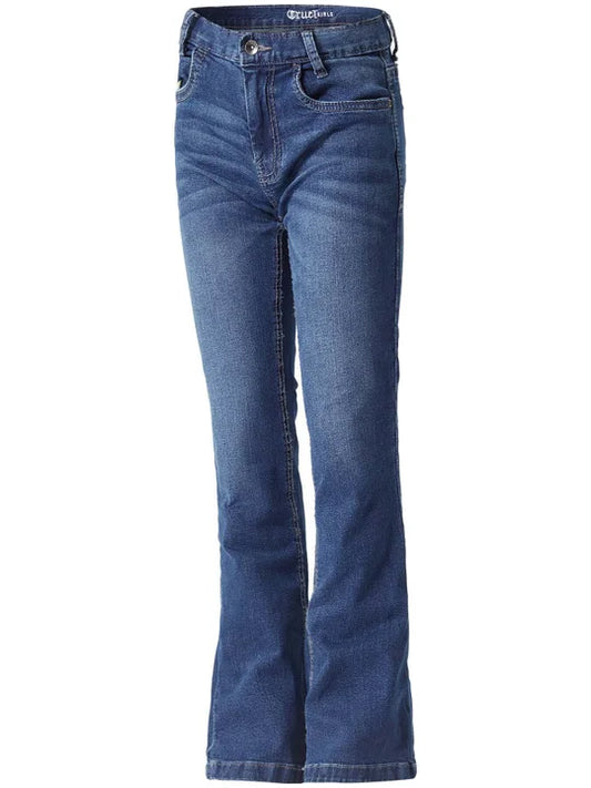 Cruel Girl's Violet Mid Rise Medium Stonewash Trouser Jeans