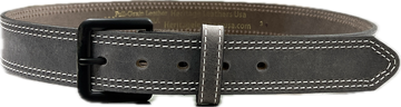 Heritage Leathers USA Men's Grey w/White Double Stitching Belt