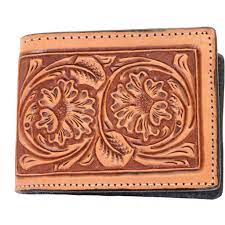 Double J Saddlery Hand-Tooled Men's Bifold Wallet