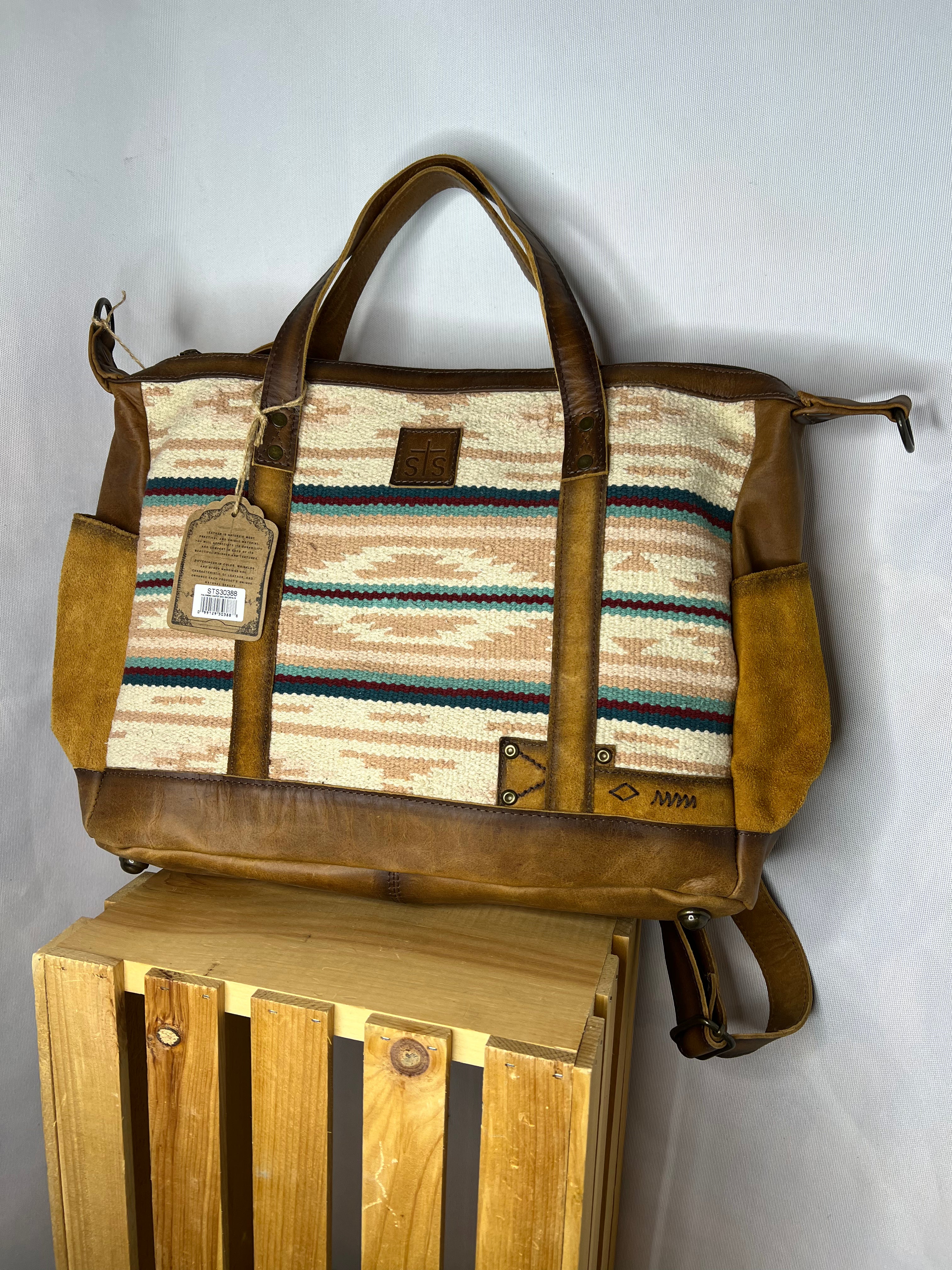 STS30388 Palomino Serape Diaper Bag Backpack R Bar B