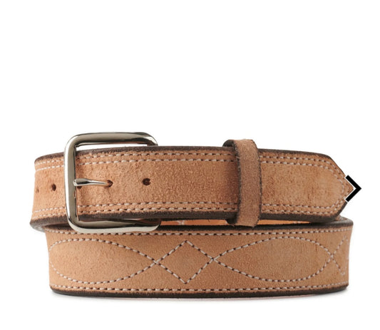 Texas Saddlery Men's Natural Roughout Gunfighter Belt