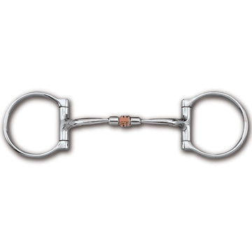 Myler Western Dee without Hooks and Comfort Snaffle with Copper Roller Bit