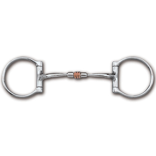 Myler Western Dee without Hooks and Comfort Snaffle with Copper Roller Bit